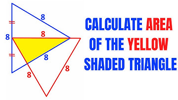 Fun Challenge: Can you do this? | Find area of the Yellow shaded triangle | Trigonometric skills