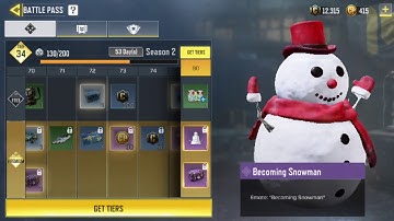 Becoming snowman emote Call of duty mobile