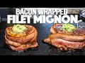 THE BEST FILET MIGNON I'VE EVER MADE (BACON WRAPPED W/ COMPOUND BUTTER!) | SAM THE COOKING GUY