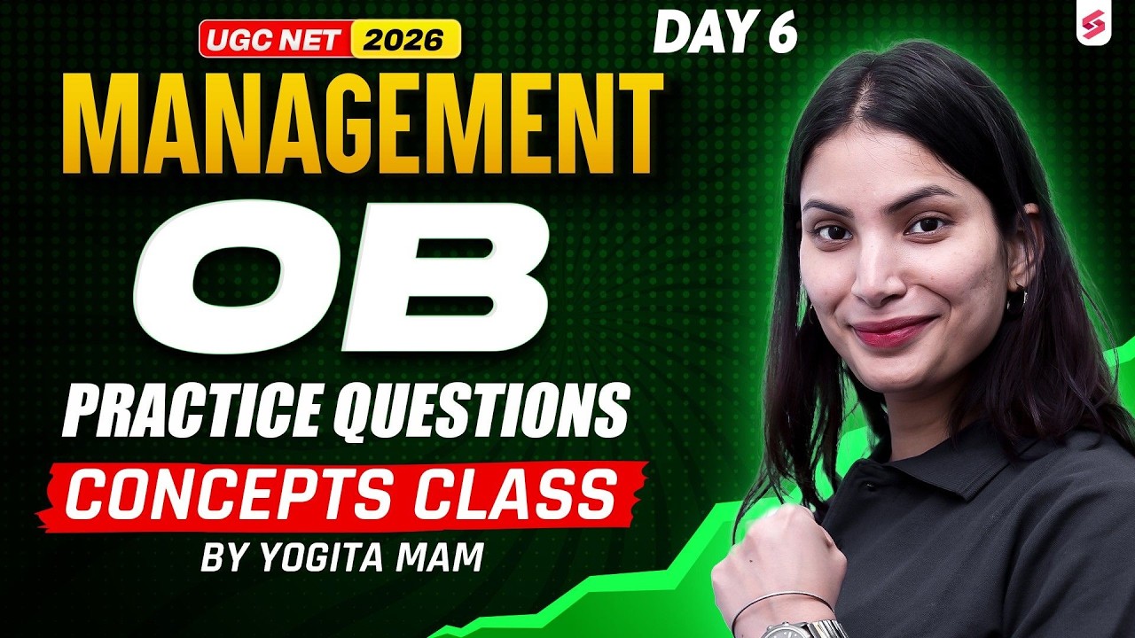 UGC NET June 2026 | UGC NET Management Classes | Organizational Behavior Questions By Yogita Mam #6