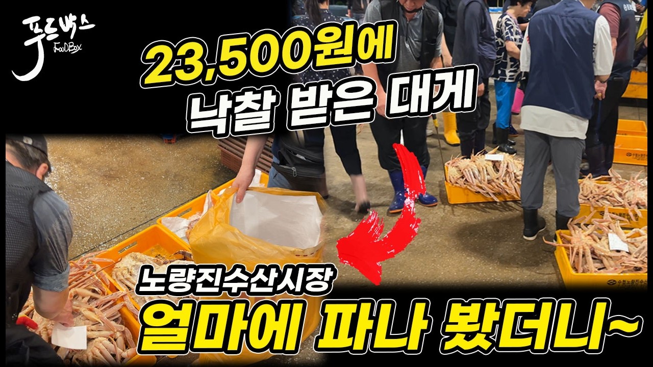 대게를 23,500원 낙찰을 받은걸 보고 따라가서 얼마에 파는지 봤더니~[노량진수산시장 20260723]
