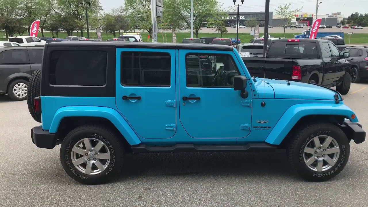 light blue jeep