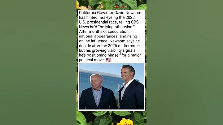 Gavin Newsom Just Hinted at a 2028 Presidential Run 🇺🇸 #shorts #facts