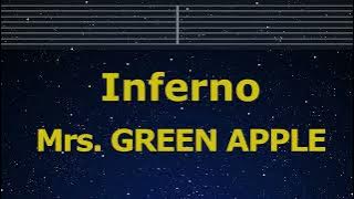 Karaoke♬ Inferno - Mrs. GREEN APPLE 【No Guide Melody】 Instrumental, Lyric Romanized Fire Force