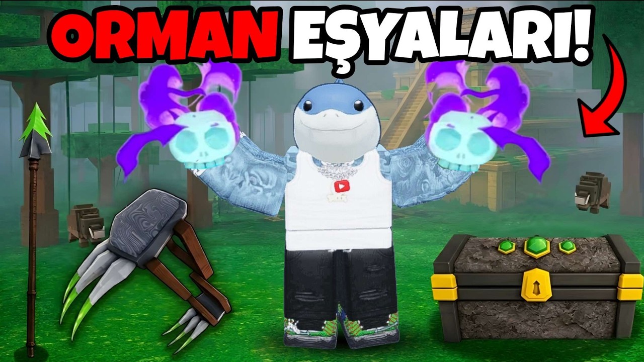SADECE ORMAN EŞYALARINI KULLANARAK 99 GECE GEÇİRDİM! - Roblox Ormanda 99 Gece