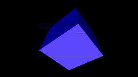 Buggy subpixel-corrected flatshaded cube with Amiga blitter