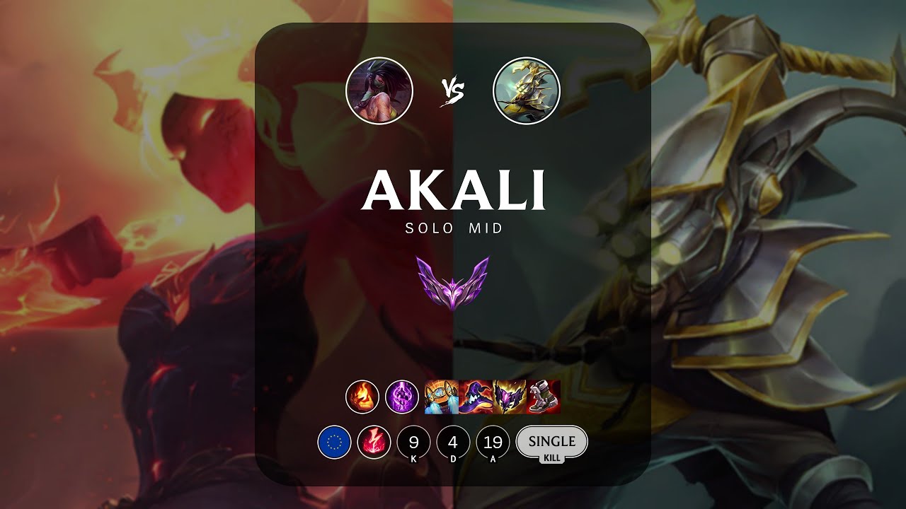 Akali Mid vs Master Yi - EUW Master Patch 13.10 - YouTube