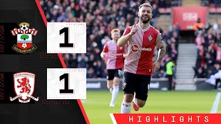 HIGHLIGHTS: Southampton 1-1 Middlesbrough | Championship