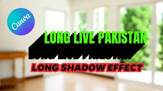 Long Shadow Effects in Typography | Canva Tutorial in Urdu \ Hindi