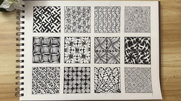 12 Stunning Zentangle Patterns | Easy & Relaxing Pen Art