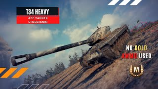 T34 Heavy | NO GOLD AMMO | ACE |  Studzianki | World of Tanks | Gameplay | Replay screenshot 5