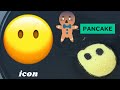 "When the 'messy' smiling faces rise to prominence:"- Pancake Art