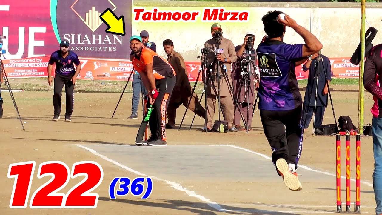 122 Runs in 36 Balls || Taimoor Mirza Batting || Taimoor Mirza Sixes ...