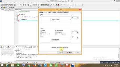 How to zoom in Dev C/C++