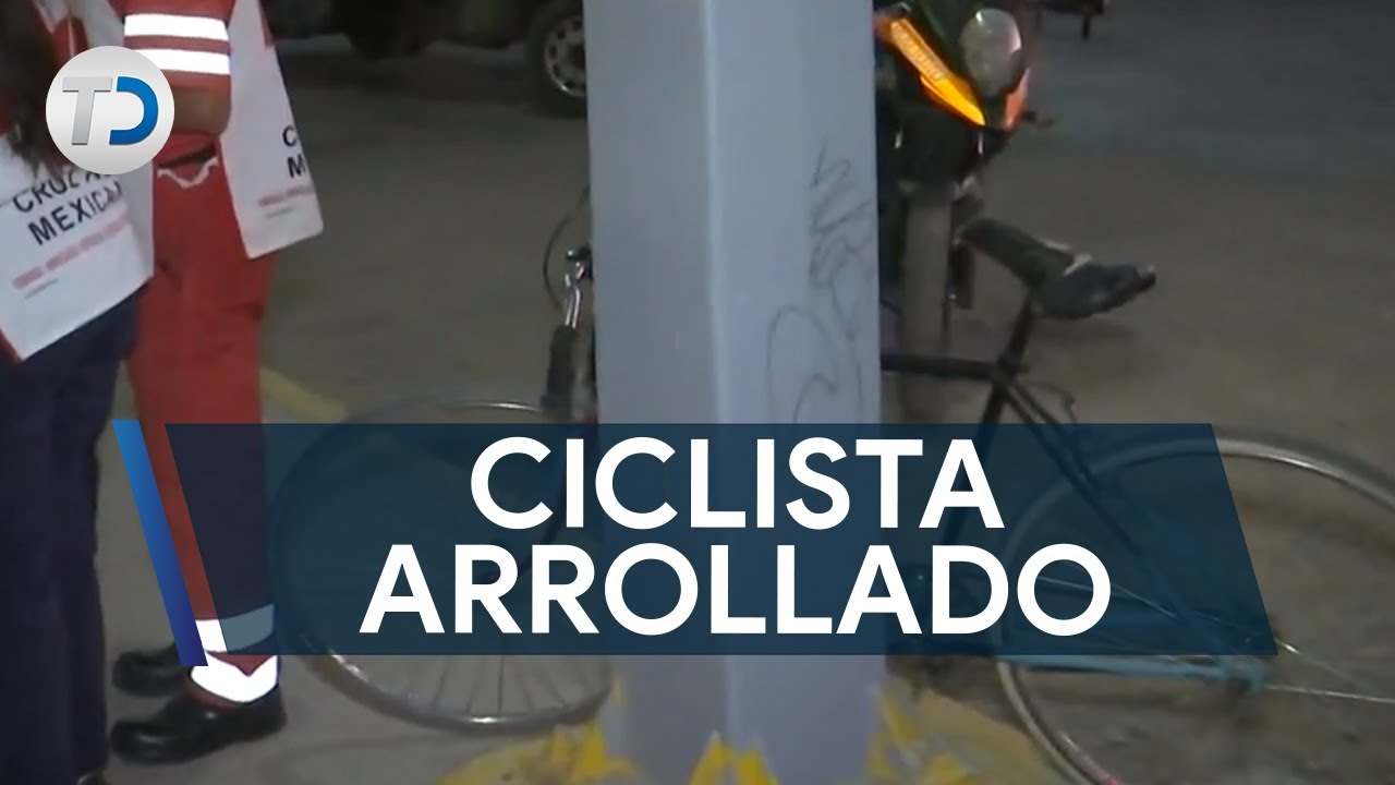 Ciclista es arrollado por pasarse el rojo - YouTube