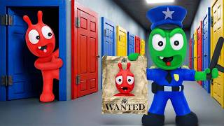 PeaPea Police Hunt Down Alien Impostor in the Mystery Door Maze !!