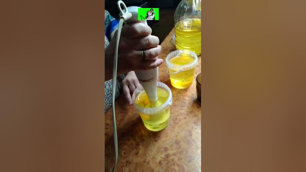 minyak goreng dan telur untuk membuat mayones