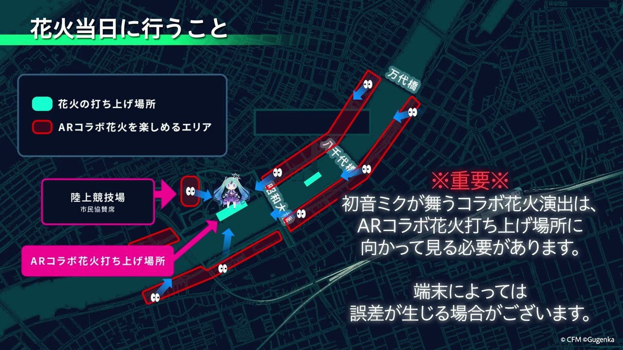 新潟まつり花火大会 初音ミク 夜空プログラム | ARを使った特別コラボ