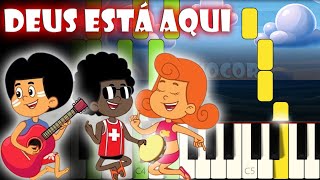 Deus Está Aqui - 3 Palavrinhas | Tutorial de Piano | Karaoke