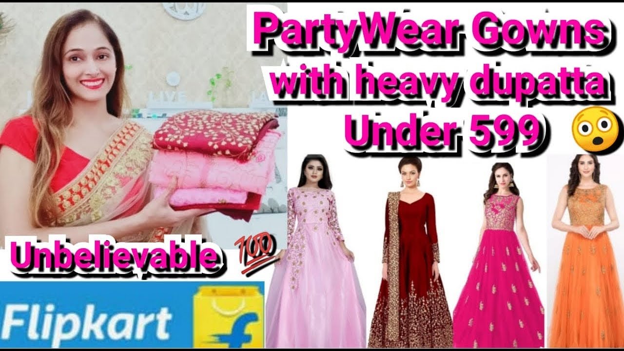 WEDDING GOWNS With Heavy DUPATTA PaRTY WEAR GOWN 😲Under 599