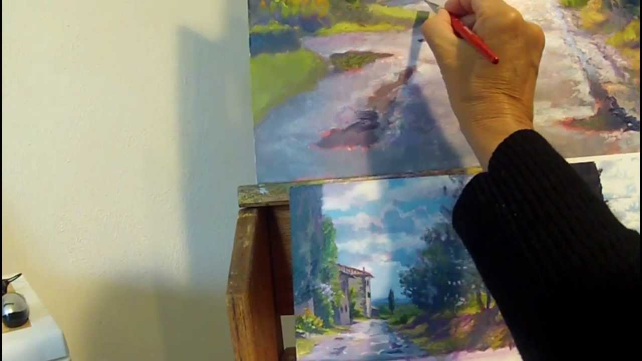 June Carey in Tuscany- Real life in a Painting