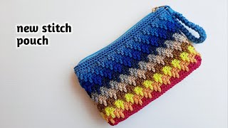 crochet pouch pattern || dompet rajut motif terbaru