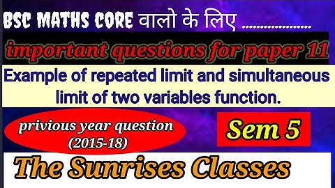 example of repeated and simultaneous limit