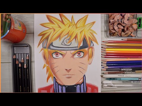 How to draw Naruto with pencil colour learning for kids (44