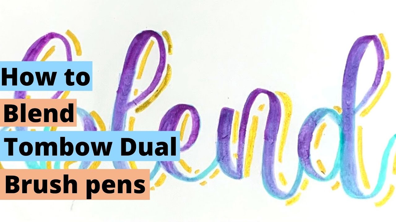HOW TO BLEND TOMBOW DUAL BRUSH PENS - YouTube