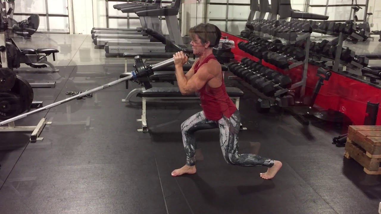 3 FULL BODY Lunging Overhead Landmine Presses YouTube