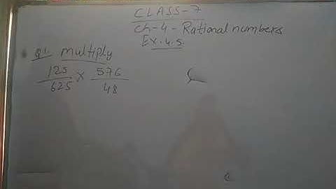 Class 7 Chapter 4 RATIONAL NUMBERS Ex. 4.5