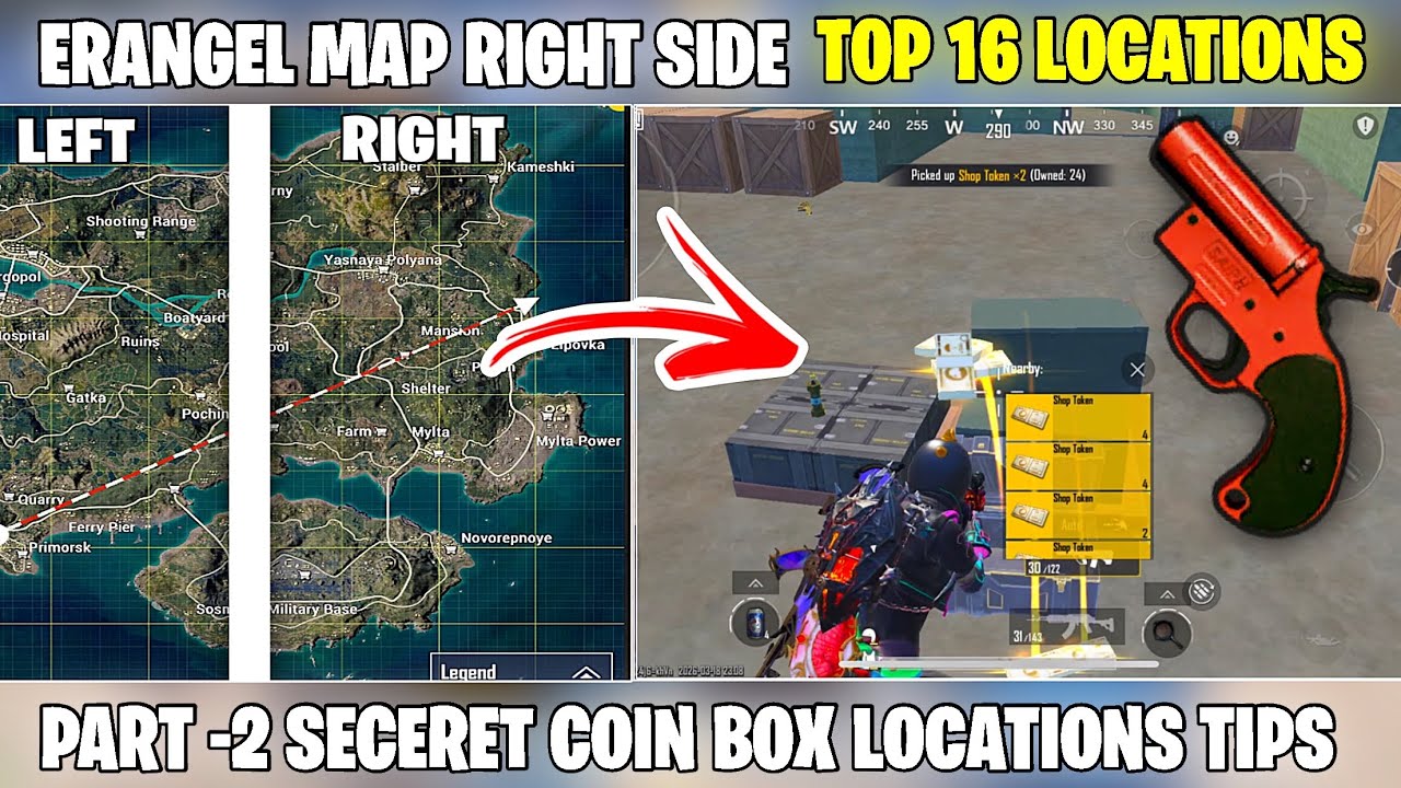 BGMI Shop Token Top 16 MORE Secret Locations 😱 | Solo conqueror Tips ...