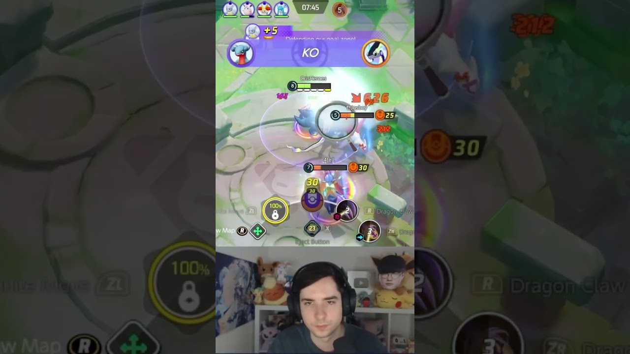 GABITE gets the 1vs3 3 KO | Pokemon Unite