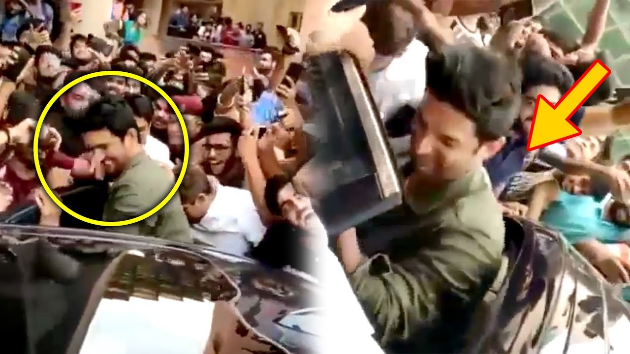 Sushant Singh Rajput BADLY MOBBED| Fans Go CRAZY| Watch Video