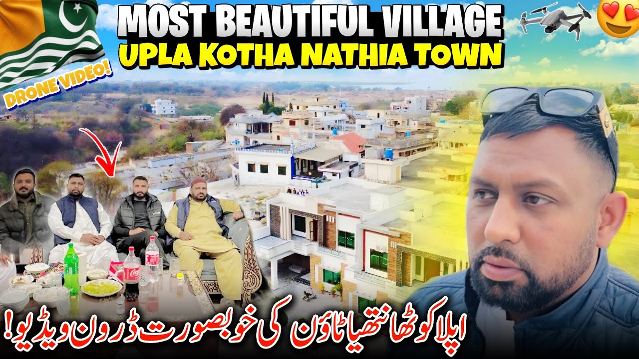 Visiting Most Beautiful Village Upra Kotha Nathia Town ✨😍 Drone Video | Beauty Of Azad Kashmir | 