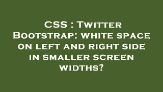 Celebrity CSS : Twitter Bootstrap: white space on left and right side in smaller screen widths? Profile
