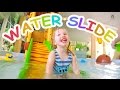 Water slides for kids with spelling  indoor family water park fun