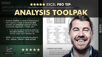 EXCEL PRO TIP: Analysis ToolPak (Preview)