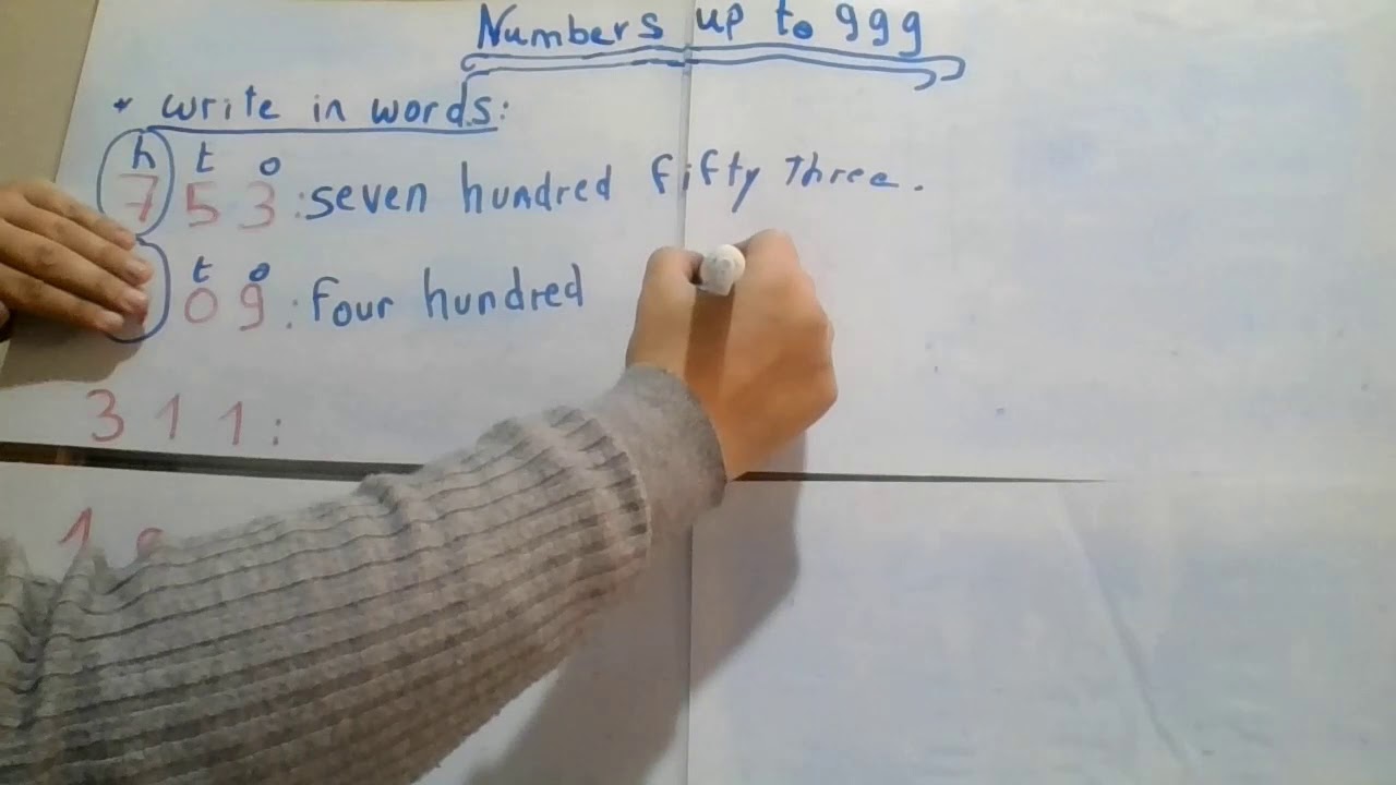 Write in words numbers up to 999 - YouTube