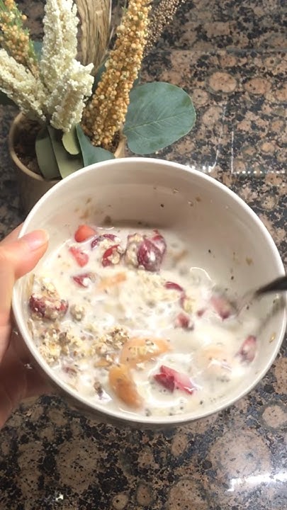 I was really craving plain oats with milk so I made this cereal bowl ...