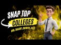 Snap top colleges  fees avg salary  cutoff  mbaskills