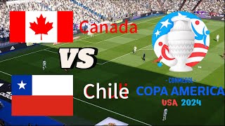 Canada VS Chile | COPA America 🇺🇸 2024 Efootball | FIFA | FC24 | PES | of Gameplay