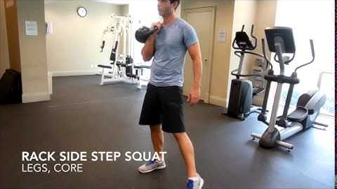 Kettlebell Rack Side Step Squat Instructional Exercise Video
