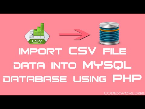 How to Import CSV File Data into MySQL Database using PHP