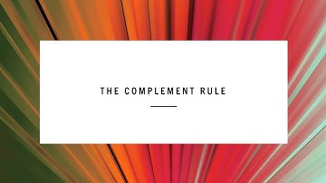 The Complement Rule