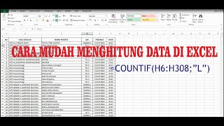Cara mudah menghitung data di excel