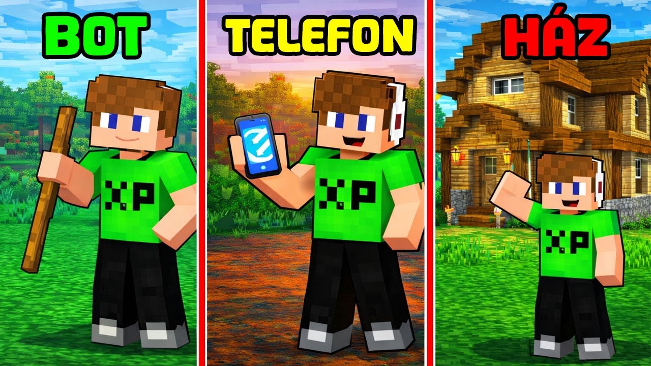 EGY BOTTÓL EGY HÁZIG CSERÉLGETTEM A MINECRAFT-BAN! 😱 - YouTube