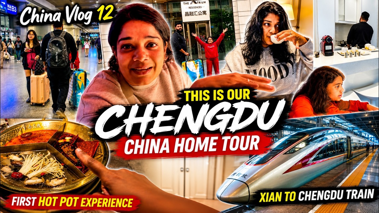 China Vlog 12 - Our Chengdu Home Tour - First Hot Pot Experience - We Almost Missed Train