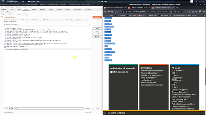 Username enumeration via account lock (Video solution, Audio)