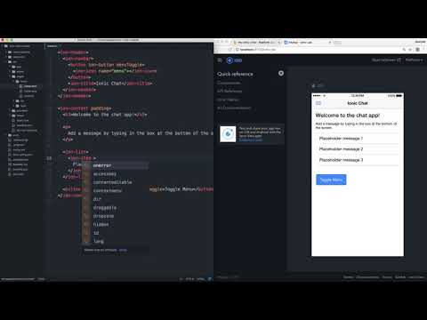 Back @ TACC - Ionic Chat 08: Using ngFor to display messages from Firebase